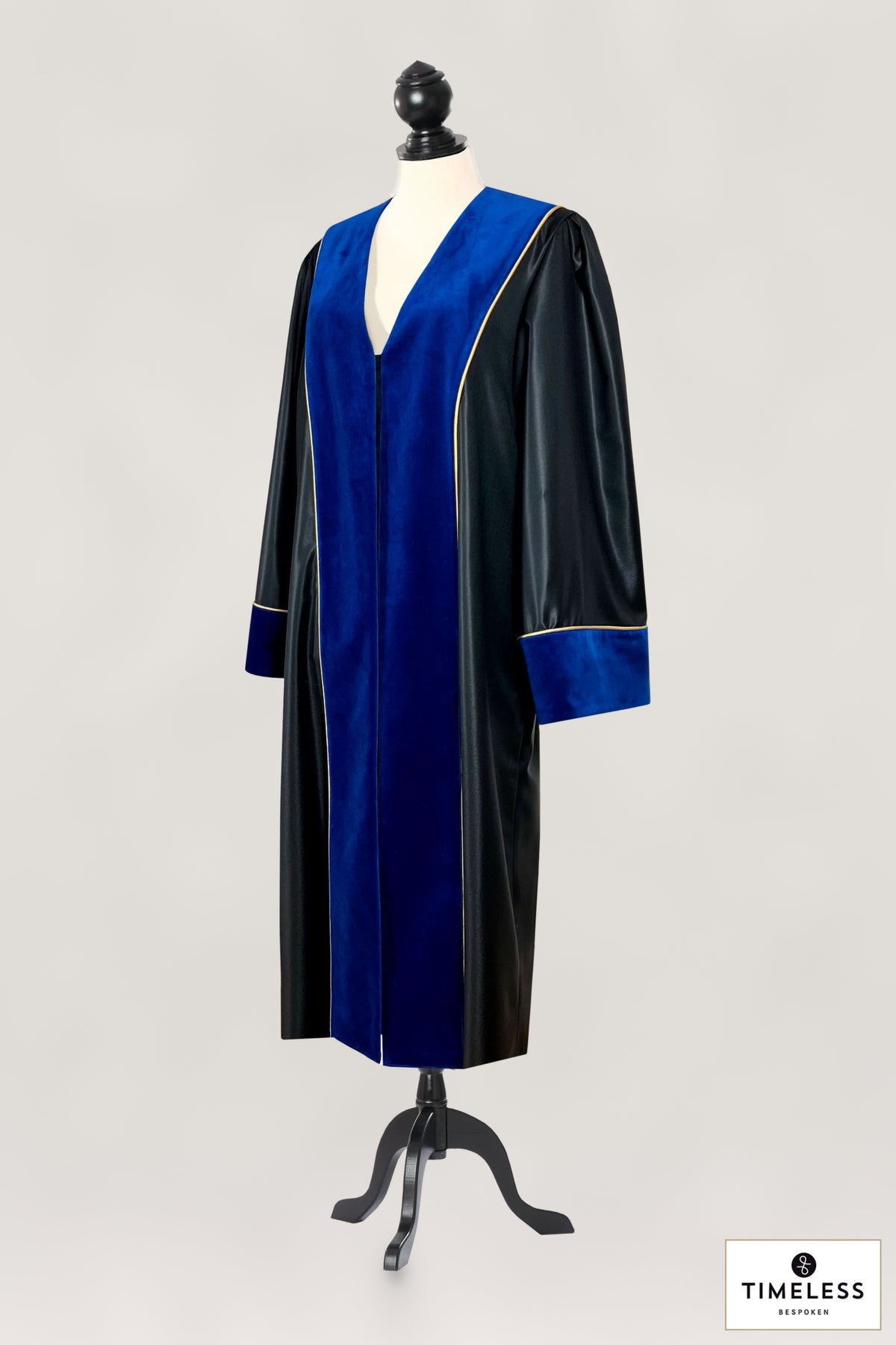 UPC Appeal Robe – Custom Tailored Judicial Robe — Silver Wool / Gold Silk — original photograph with fabric house mark