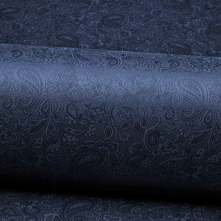 Viscose lining with paisley pattern in navy