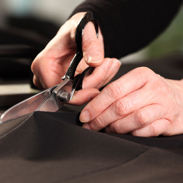 Cloth and tailoring shears in our atelier in Landshut.