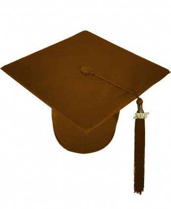 MATTE BROWN CAP & GOWN TECHNICAL & VOCATIONAL GRADUATION SET