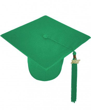 MATTE EMERALD GREEN CAP AND GOWN
