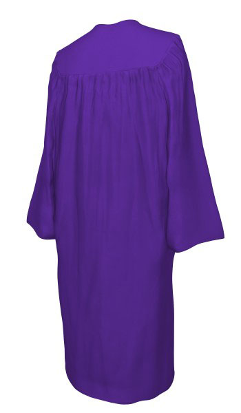 MATTE PURPLE CAP & GOWN MIDDLE SCHOOL JUNIOR HIGH GRADUATION SET