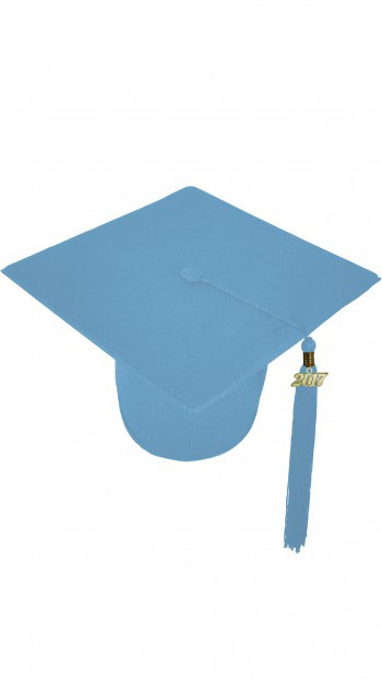 MATTE SKY BLUE CAP & GOWN ELEMENTARY SCHOOL GRADUATION SET