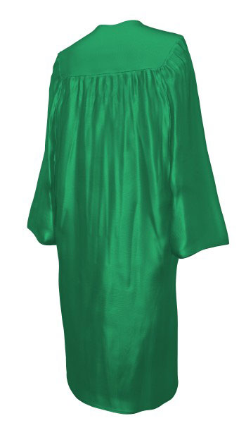 SHINY EMERALD GREEN CAP & GOWN HIGH SCHOOL GRADUATION SET