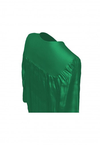 SHINY EMERALD GREEN CAP & GOWN HIGH SCHOOL GRADUATION SET