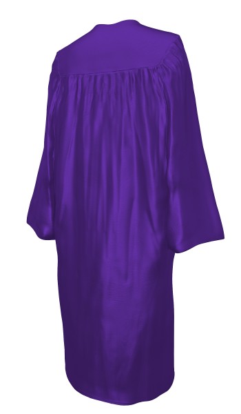 SHINY PURPLE CAP & GOWN MIDDLE SCHOOL JUNIOR HIGH GRADUATION SET