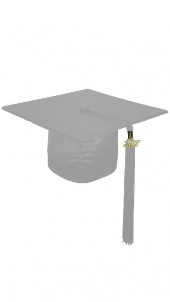 SHINY SILVER CAP & GOWN HIGH SCHOOL GRADUATION SET