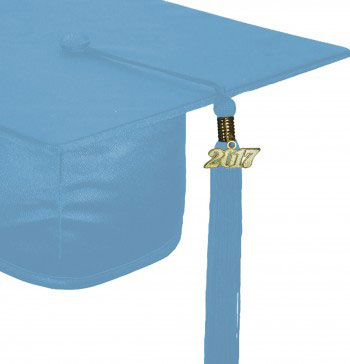 SHINY SKY BLUE CAP & GOWN TECHNICAL & VOCATIONAL GRADUATION SET