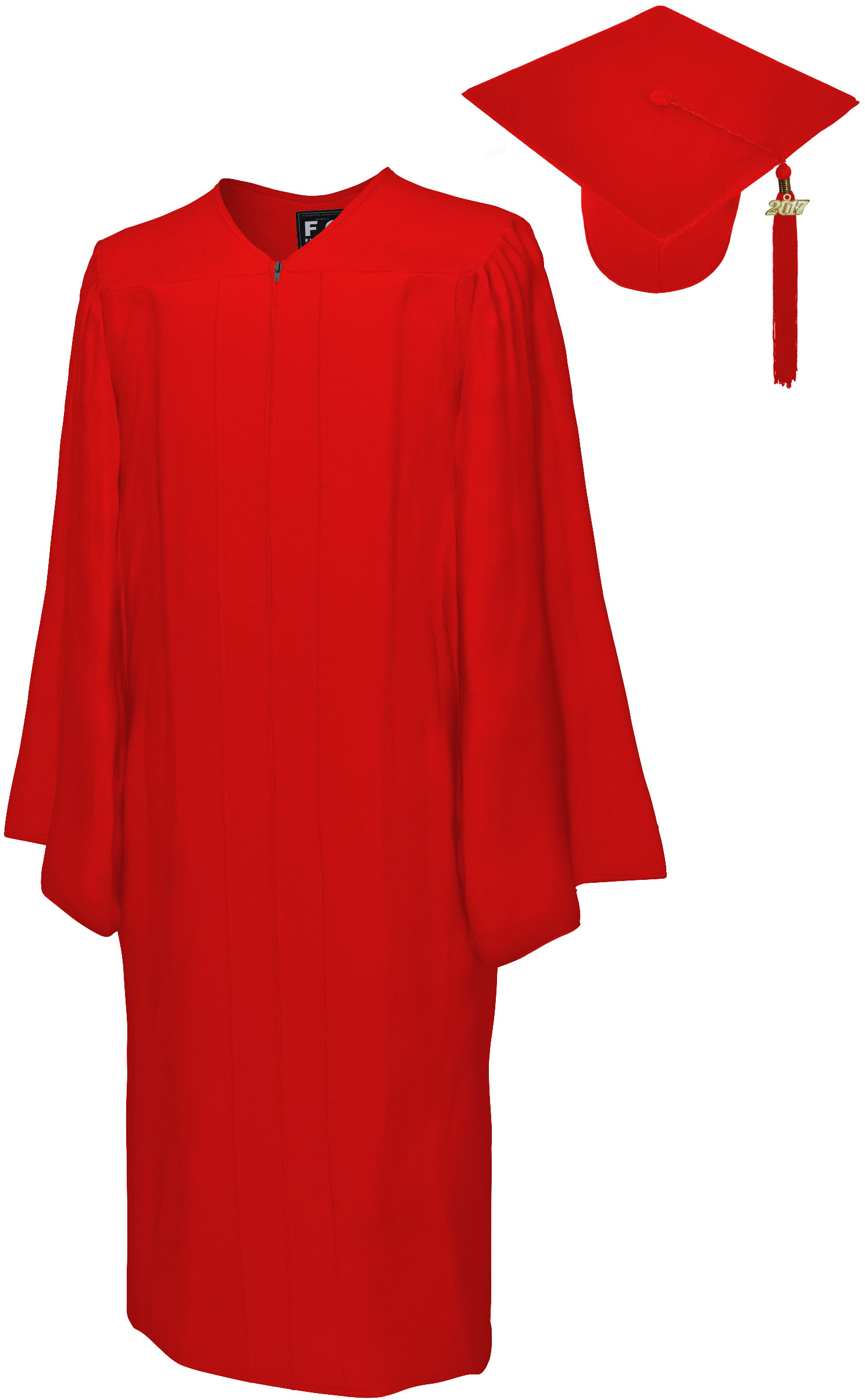 red gown for graduation