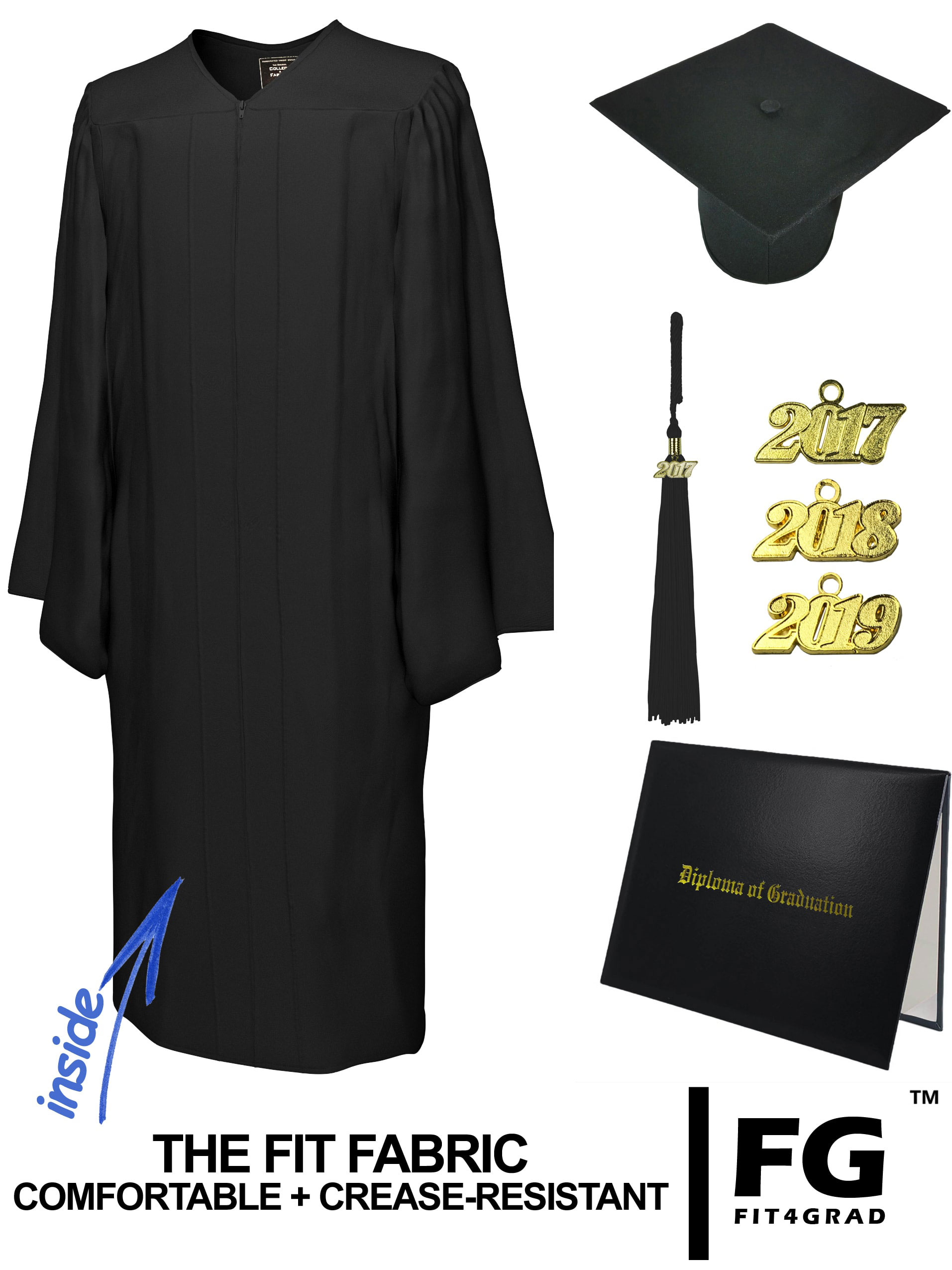 Buy Graduation Cap, Gown, and Tassel Set : Matte Finish