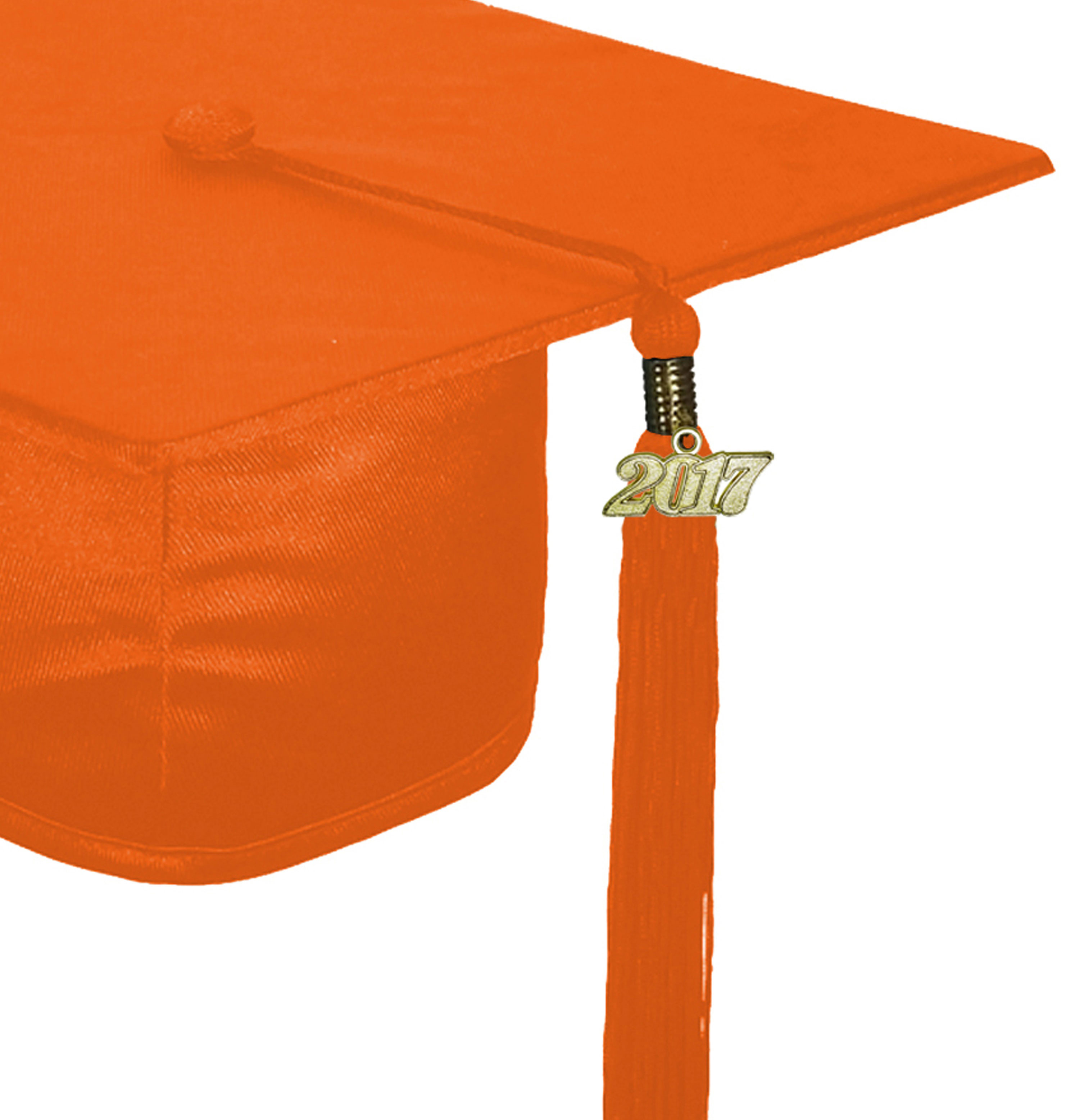 Shiny Orange Cap And Gown Middle School Junior High Graduation Set